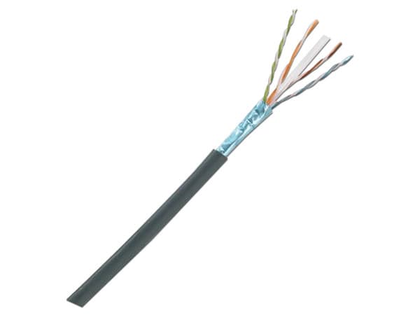 Bobina de cable blindado Panduit F/UTP de 4 Pares, Cat6A, soporte de aplicaciones 10GBase-T, LSZH (Libre de Gases Tóxicos), Color Negro, 305m.