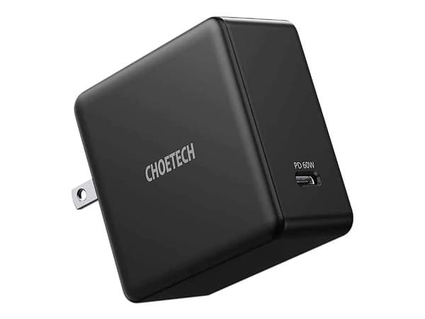 Cargador de carga rápida Choetech Q4004 de 60W, USB-C.