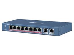 Switch Hikvision DS-3E0310HP-E, 8 Puertos 10/100 Mbps PoE + 2 Gigabit RJ45. - imagen 1