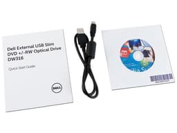 Quemador Externo Dell DW316, USB 2.0,DVD+RW: Graba/Regraba/Lee: 8x/8x/8x,DVD+R DL: Graba 6x, DVD-R DL: Graba 6x,DVD-RW: Graba/Regraba/Lee: 8x/6x/8x,CD-RW: Graba/Regraba/Lee: 24x/24x/24x - imagen 3