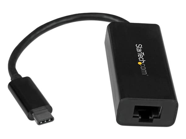 Adaptador StarTech de USB C 3.0 (M) a RJ45 (H). Color Negro.
