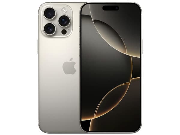 Smartphone Apple iPhone 16 Pro Max: Procesador Apple Chip A18 Pro, Almacenamiento de 512GB, Pantalla Super Retina XDR de 6.9", Bluetooth 5.3, Wi-Fi, iOS, Color Titanio Natural.