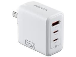 Cargador de Pared Adata Charger U de 65W, 2 puertos USB-C PD 3.0 y 1 puerto USB-A QC 3.0. Color Blanco. - imagen 1