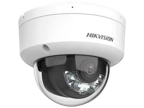 Cámara de Vigilancia tipo Domo Hikvision DS-2CD1143G2-LIUF de 4MP (2560 x 1440), IR hasta 30m, Luz Blanca hasta 30m, Micrófono Integrado, IP67.