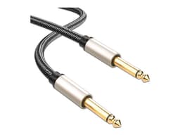 Cable de Audio Ugreen de Conectores TRS (6.35mm), Mono, Nylon Trenzado, 10m. Color Negro. - imagen 2