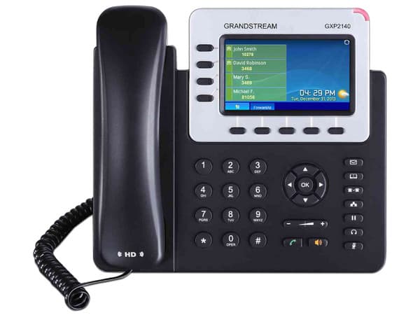 Teléfono IP GrandStream GXP2140, 4 cuenta SIP, 4 líneas, conferencia de 5 participantes.