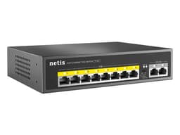 Switch Netis P110C de 8 puertos PoE 10/100Mbps y 2 puertos Uplink 10/100Mbps, 120W. Color Negro. - imagen 3