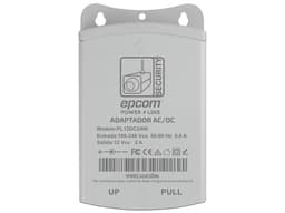 Fuente de Poder para Exterior Epcom PL12DC2AW de 2A, 12 VCD, Con espacio para conexiones de conectores BNC y transceptores. Color Blanco - imagen 1