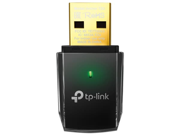 Adaptador Inalámbrico USB TP-Link ARCHER T2U AC600, Doble Banda, Wireless AC (Wi-Fi 5), hasta 600Mbps, USB.