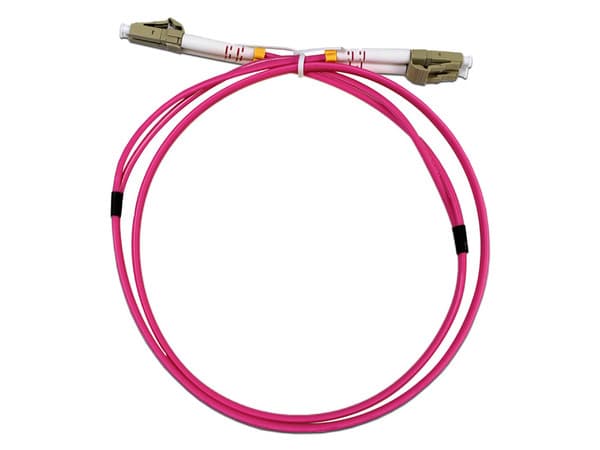 Jumper de Fibra óptica Enson ENS-JUMP090MM4, LC Duplex - LC Duplex, 90m, Color Rosa.