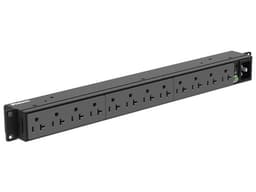 Barra multicontacto horizontal Panduit P12B19M para montaje de Rack de 19", 1U. Color Negro - imagen 1
