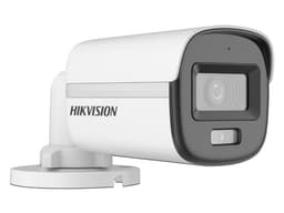 Cámara de Vigilancia tipo Bala Hikvision TURBOHD DS-2CE10DF0T-LFS de 2MP (1920 x 1080), Lente de 2.8mm, Luz Blanca e IR hasta 20m, Micrófono Integrado, IP67. - imagen 1