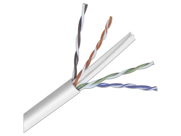 Bobina de Cable UTP Linkedpro, Cat6, 305m, sin blindaje, superflexible, cobre. Color Blanco