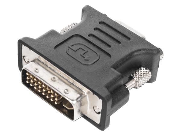 Adaptador de Video Epcom DVI-VGA de DVI (Macho) a VGA (Hembra). Color Negro