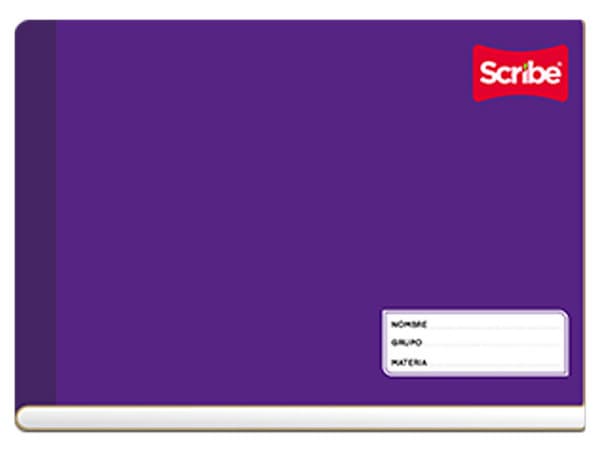 Cuaderno Scribe tipo italiano grapado a Raya de 100 hojas.