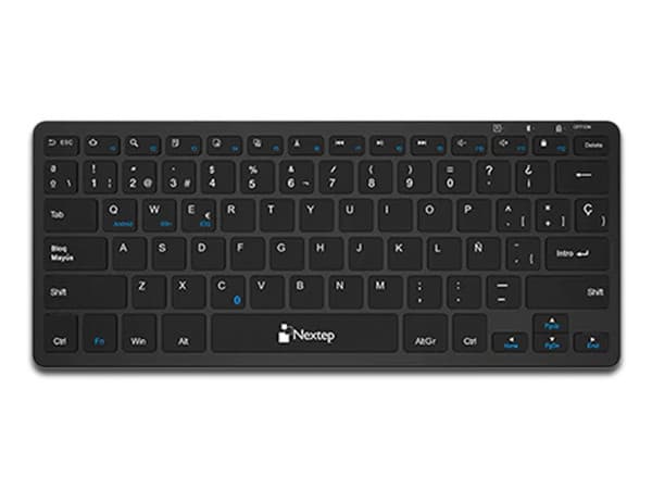 Teclado Inalámbrico Nextep NE-415M, Bluetooth, USB, Color Negro, (Versión Español).