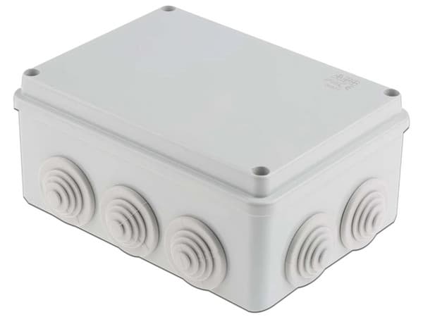 Caja de Derivación Gewiss GW-44-007, PVC, Tapa Atornillada, Para Exterior, 10 Entradas.