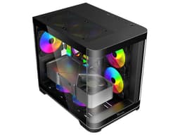 Gabinete Gamer XZEAL XZC1, Micro-ATX, Mid-Tower, Incluye 3 Ventiladores 120mm, Panel Curvo, (No Incluye Fuente de Poder), Color Negro. - imagen 1