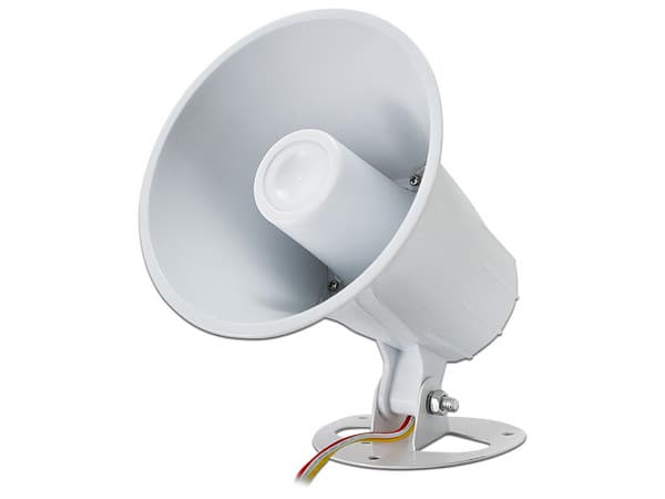 Sirena 15 Watts Paamon PAM-SRE15W Doble Tono con Material ABS para Uso en Interior y Exterior. Nivel de Sonido 102 dB.