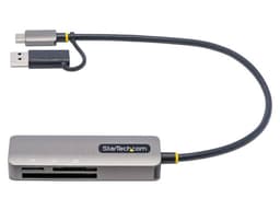 Lector de Tarjetas StarTech FCREADMICRO3V2, de USB-C/USB-A a Lector de tarjetas SD, MicroSD y CompactFlash. Color Gris. - imagen 1