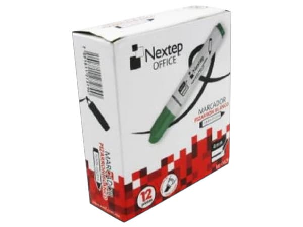 Marcador Para Pizarrón Nextep NE-082V, 2 Cajas x 12 Piezas, Color Verde.